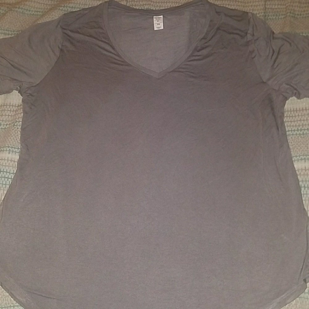 Old Navy Luxe Gray V-neck Tee